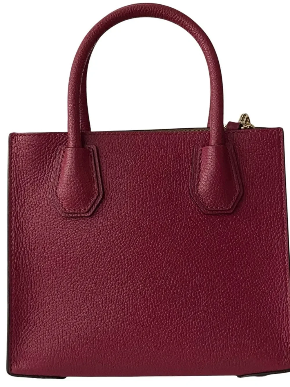 Michael Kors Pebbled Satchel in Wine